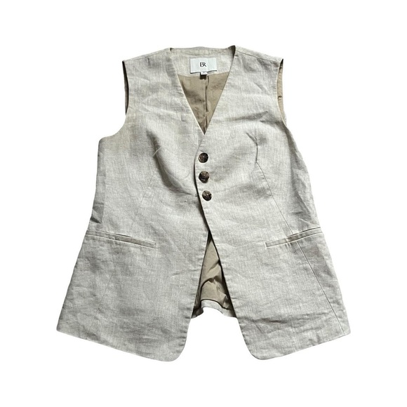 Banana Republic Beige Linen Vest - Picture 2 of 8